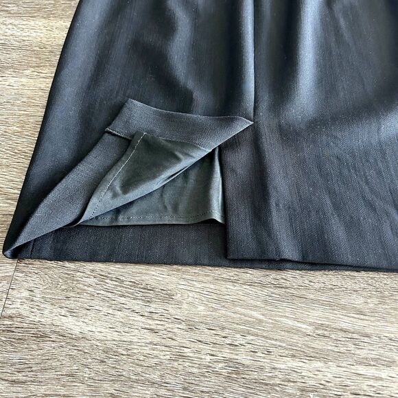 EUC MM Lafleur The Ryann Dress Jet Twill Sheath Dress Jet Black  Size 4 - Picture 12 of 13